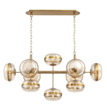 Quintiesse Nottingham QN-NOTTINGHAM-10LP-AB lampa wisząca 10x40W/E27   IP20