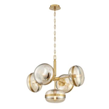 Quintiesse Nottingham QN-NOTTINGHAM-5P-AB lampa wisząca 5x40W/E27   IP20
