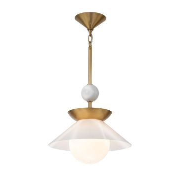 Quintiesse Saucer QN-SAUCER-1P-M-AB-OPAL lampa wisząca 1x40W/E27 IP20
