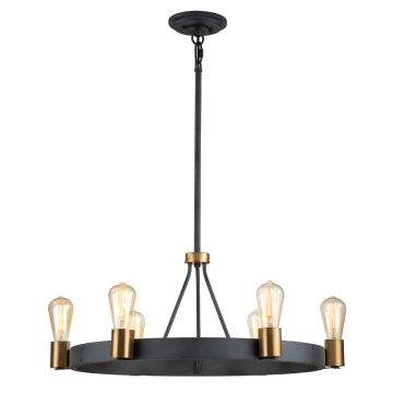 Quintiesse Silas QN-SILAS-6P-DZ lampa wisząca 6x60W/E27  