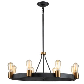 Quintiesse Silas QN-SILAS-8P-DZ lampa wisząca 8x60W/E27  