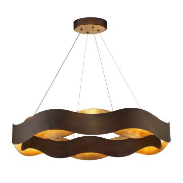 Quintiesse Vaughan QN-VAUGHAN-P-L-BRZ-GD lampa wisząca 1x105W/LED 1854lm 3000K IP20