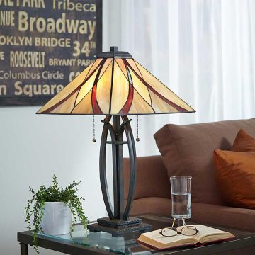 Quoizel ASHEVILLE QZ/ASHVILLE/TL lampa stołowa 2x60W/E27 