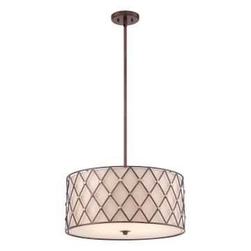 Quoizel BROWN LATTICE QZ/BROWNLATT/P/L lampa wisząca 4x100W/E27 