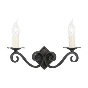 Elstead Lighting RECTORY RY2A BLACK kinkiet 2x60W/E14 