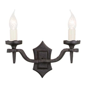 Elstead Lighting RECTORY RY2B BLACK kinkiet 2x60W/E14 
