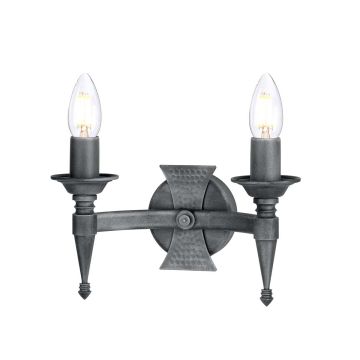 Elstead Lighting SAXON SAX2 BLK/SIL kinkiet 2x60W/E14 