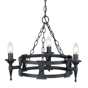 Elstead Lighting SAXON SAX3 BLK żyrandol 3x60W/E14 