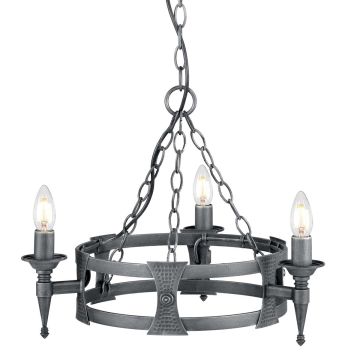 Elstead Lighting SAXON SAX3 BLK/SIL żyrandol 3x60W/E14 