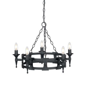 Elstead Lighting SAXON SAX5 BLK żyrandol 5x60W/E14 