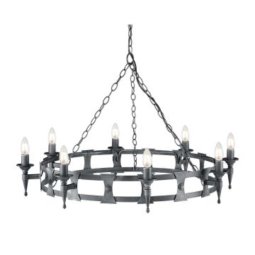 Elstead Lighting SAXON SAX8 BLK/SIL żyrandol 8x60W/E14 