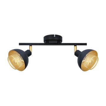 Italux Savio SPL-27357-2-BK-GD spot 2x40W/E14 IP20