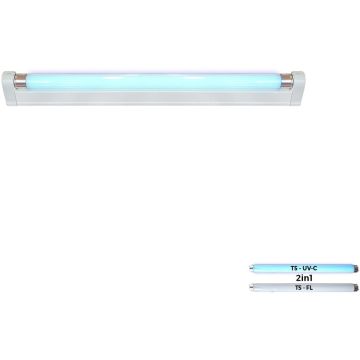 Prezent GERMICIDAL LAMP V. UV 70001 lampa bakteriobójcza 1x14w/uv-c+1x14w/t5 775lm|775lm 4000k ip20