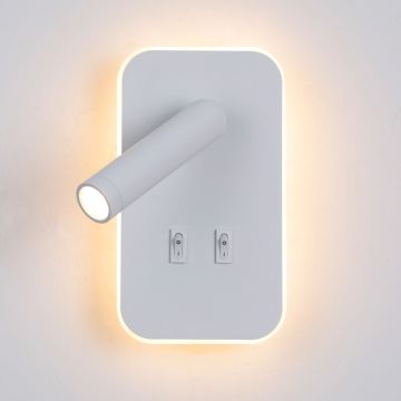 Italux Doria WL-83957-1-WH kinkiet 2x8W/LED 559lm 3000K IP20