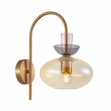 Italux Fanda WL-31882-1-GD-AMB kinkiet 1x40W/E27 IP20