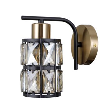 Italux Menfi WL-44236-1-BK-GD kinkiet 1x40W/E27 IP20