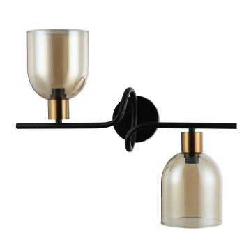 Italux Servio WL-66892-2A-BK-AMB kinkiet 2x40W/E14 IP20 