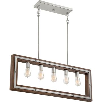 Quoizel Westerly QZS-WTY536BN lampa wisząca 5x60W/E27  