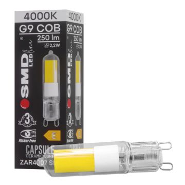 SMD LED BULB ZAR4007SLL zarówka 1x2,2W/G9 250lm 4000K IP20