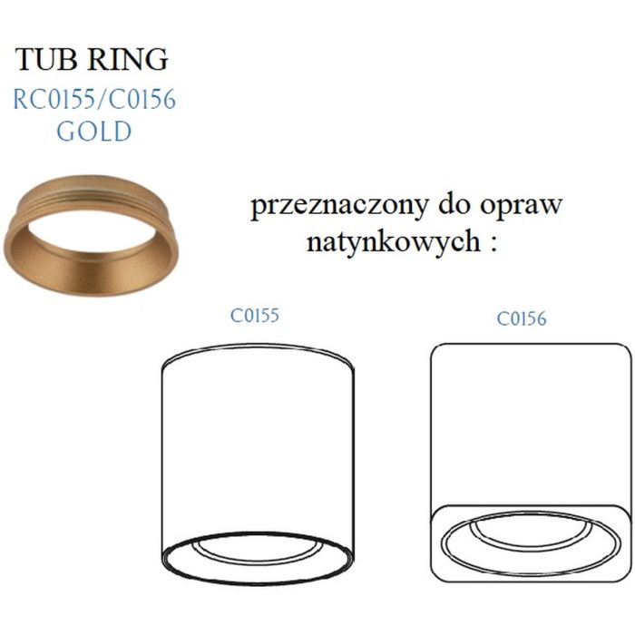 Maxlight-TUB RING/GD-RC0155/C0156 GOLD-MAXRC0155/C0156 GOLD
